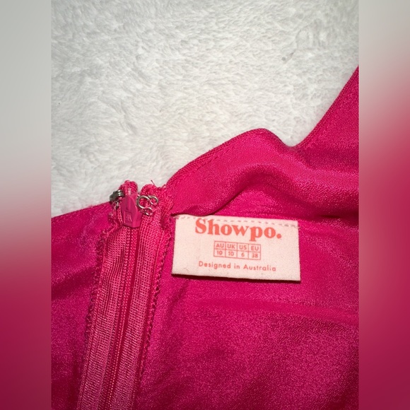 Showpo “Keeping It Together” Dress in Pink Berry Linen - Picture 6 of 6